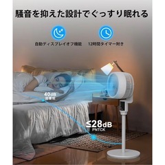 新品未使用品PNTCK サーキュレーター 静音 扇風機【2025年新設計・DCモーター搭載】上下左右360度首振りの画像