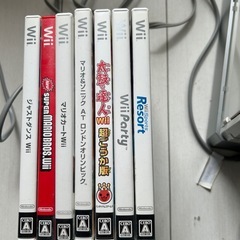 Wii本体と多彩なゲームソフトが揃ったセット。の画像