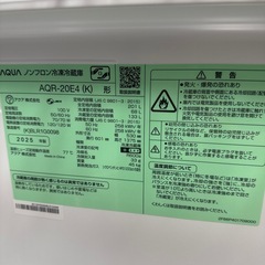 2025年　アクア   冷蔵庫　201L 美品の画像