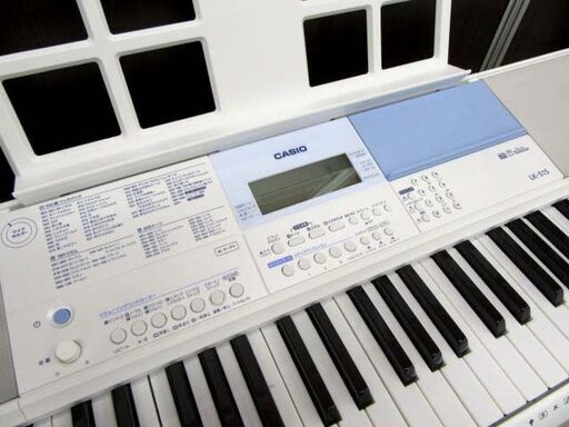 CASIO 光ナビゲーション キーボード LK-515 2020年製 61鍵盤 ホワイト ACアダプター・譜面台付き 鍵盤楽器 カシオ