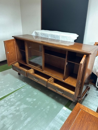 徳田家具サイドボードレトロ家具英国クラシック木製キャビネット高級
