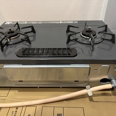 無料　リンナイ ガステーブル 水無し片面焼 都市ガス13A用 右強火 ダークストーングレー KGM64DGRの画像