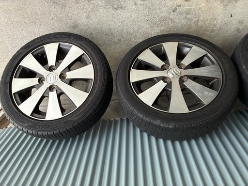 ［取引中］スズキ純正アルミホイール　165/55R14 タイヤ付きワゴンR スティングレイ等