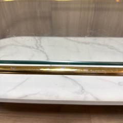 Francfranc レガート コーヒーテーブル L ゴールド×マーブル の画像