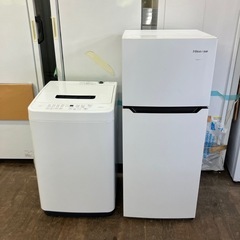 114　配送設置無料　一人暮らし家電2点セット ハイセンス冷蔵庫  アイリスオーヤマ洗濯機　の画像