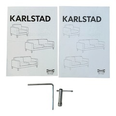 【IKEA カルルスタード 2人掛けソファ】ベージュ／5年使用／ペット・喫煙なし／5月下旬引き渡しの画像