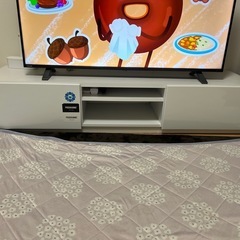 テレビ台 収納付き シール有り 白テレビ台 テレビボードの画像