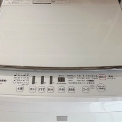 (送料無料) 2021年 極美品 洗濯機 ガラストップ  立体シャワー水流  洗濯板のような凹凸型ステンレス槽 ①の画像