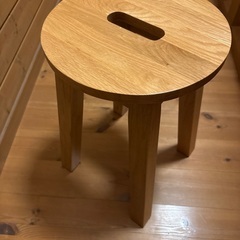 木製　丸椅子　四角椅子の画像