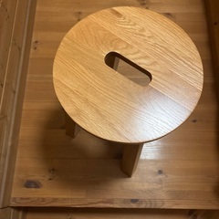 木製　丸椅子　四角椅子の画像