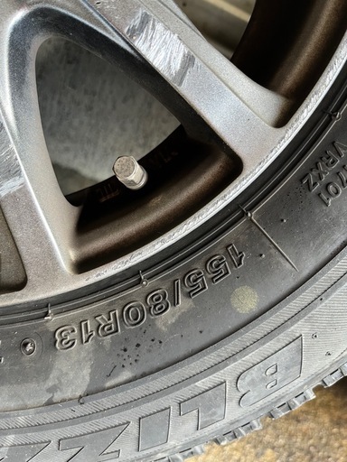 155/80/R13VRX2019年スタッドレスタイヤ４本
