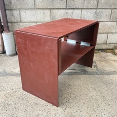 木製テーブル/オープンシェルフ　作業台 棚　古道具の画像