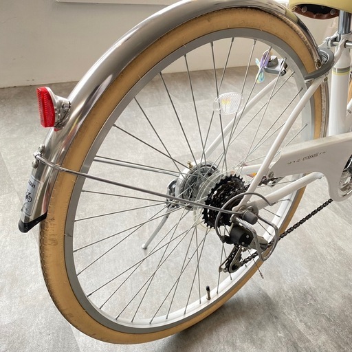 ホダカ製クロワッサン 自転車 6段階変速 26インチ 札幌市白石区 E583 ホダカ サーフサイド 26インチ 外装6段 グレイッシュブルー 