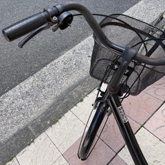 カゴ付きママチャリ　黒 Patio Box 変速なし　自転車の画像