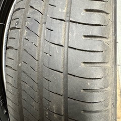 夏タイヤ155/65R13バリ目アルミホイール付4本セットの画像