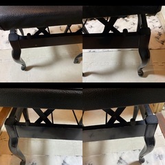 「【猫脚】ピアノ椅子 高低自在 ブラック 動作良好」の画像