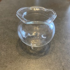 【美品】シンプルでおしゃれ！ガラス容器 3点セット 平たいフラワーベース・花瓶・小物入れの画像