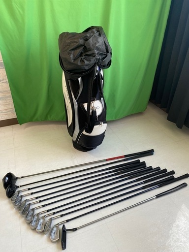 TaylorMade等メンズ ゴルフクラブセット キャディバッグ付き 右利き用