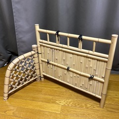 竹細工の衝立の画像