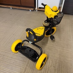 【お買い得‼️】トーイク 三輪車 キッズ 音の出るボタン付き てんとう虫柄 イエロー♪の画像