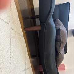 2人掛けソファ　ブラックの画像