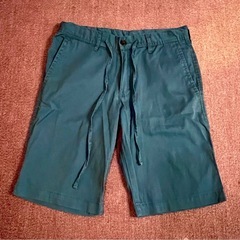 【新品】メンズショートパンツ：ライトブルー ドローストリング付 Sサイズ股下25の画像