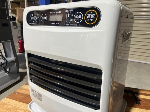 ２０１９年製　コロナ　石油ファンヒーター　石油ストーブ　シェルホワイト　木造９畳／コンクリート１２畳　５．０ℓタンク　よごれま栓　秒速