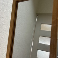 　スタンドミラー 　ニトリ　ライトブラウン の画像
