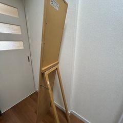 　スタンドミラー 　ニトリ　ライトブラウン の画像