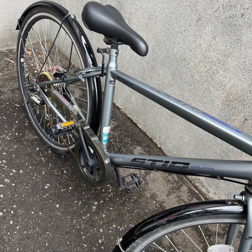27インチ ノーパンクタイヤ クロスバイク AIRLESS STIR タケダ 自転車 