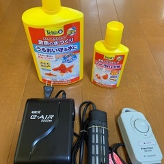 ⭐️早い者勝ち別投稿とセットでお買い得B　GEXサーモスタットヒーター付き　エアポンプ大出力などアクアリウム用品セットの画像
