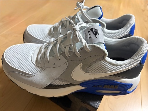 ナイキ 26cm　エアマックス エクシ メンズ スニーカー ライトグレー×ブルー NIKE 試着のみ