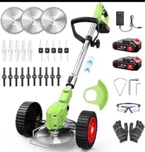 草刈り機 充電式 高性能 21v4000mAhのバッテリー総容量 強力電動草刈り