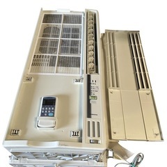値下げ交渉可‼️激安大特価‼️ウインドエアコン　ハイアール　CW-FA1619 サッシ付き　リモコン付き　動作品の画像