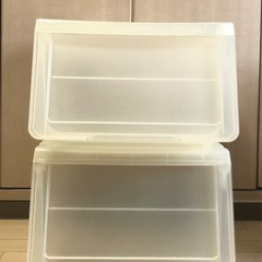 ［中古］クリア収納ケース　2個セット【KABAKO】用途は色々★の画像