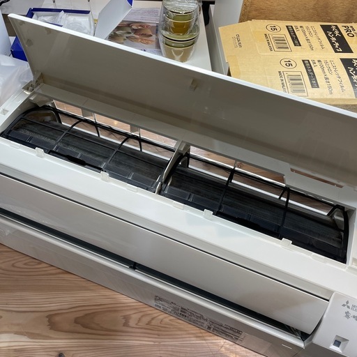 取付可【三菱/エアコン2.2k】【6畳用】★2024年製　クリーニング済み/６ヶ月保証付き【管理番号0509】M-22-0504 霧ヶ峰 標準取付工事費込 エアコン おもに6畳用 三菱電機 Rシリーズ 