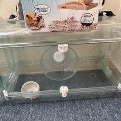 【本日限定】ハムスター飼育ケース グラスハーモニー360プラス、エサ皿 3セット＆クリアハウス＆ステップ＆床材おまけ(バラ売り可)の画像