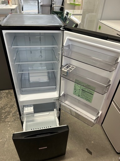お買得☆美品☆2025年製☆TOSHIBA☆2ドア☆153L☆ブラック色☆激安冷蔵庫☆