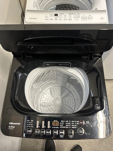 お買得☆美品☆2025年製☆ハイセンス☆6kg☆ブラック色☆激安洗濯機☆