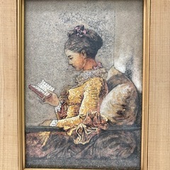 読者する少女 宝石画 絵画 ストーンアート　モチーフの画像
