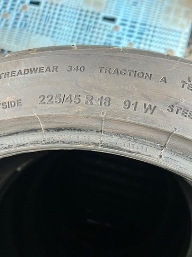 225/45R18,CONTINENTAL,2023年,4本