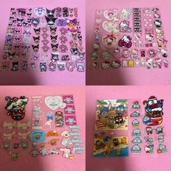 サンリオMIX♡防水シール♡ハーフ♡ペンラ♡バラ♡５３４枚大量セットの画像