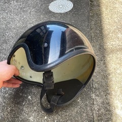 ヴィンテージ　レトロ　アメリカン　ブラック ジェットヘルメットの画像