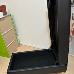 収納付き　ソファー　2人掛け椅子の画像