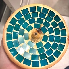 モザイクガラス　お香立ての画像