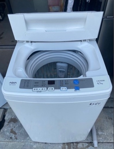 NO B384🌈福岡市内配送設置無料✨🌈AQUA アクア 簡易乾燥機能付き洗濯機 4.5kg AQW-S45C(W)