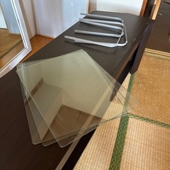 【訳ありネジなし】テレビ台 ローボード AVボード160cm×42.5 ダークブラウン  本日10時〜受け取り0円！の画像