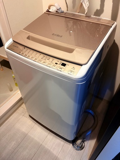 HITACHI 8.0kg　全自動洗濯機　2021年製　BW-V80G