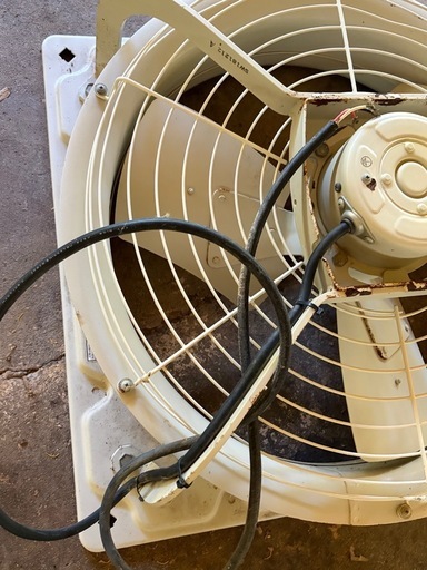 数年使用　畜舎用有圧換気扇 50㎝ファン   三菱電機