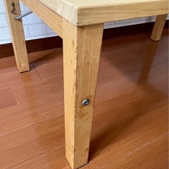 無印良品 MUJI 折りたたみローテーブル ラバーウッド材　廃盤品の画像